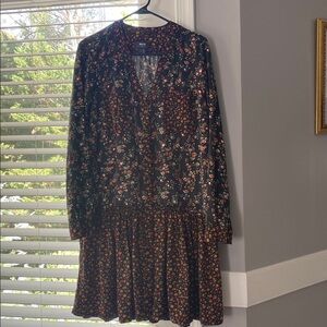 Floral Long Sleeve Dress Anthropologie